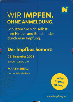 Plakat Impfbus Martinsberg